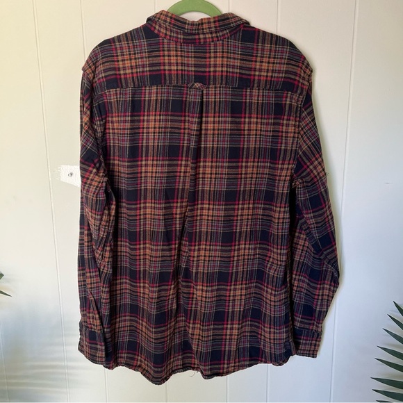 Eddie Bauer Red and Gold Plaid Shirt - Picture 4 of 4